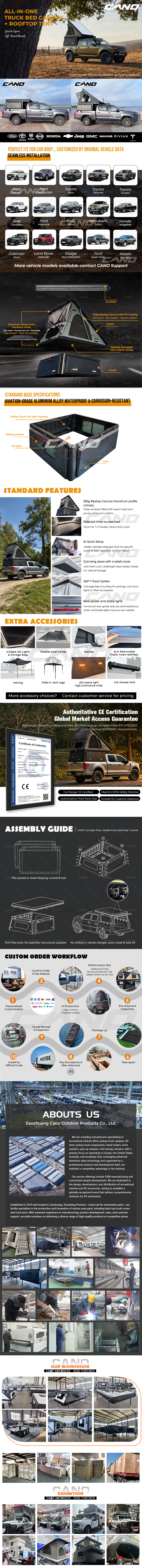 Wedge Pop-Up Truck Camper – Affordable & Custom Fit Detail