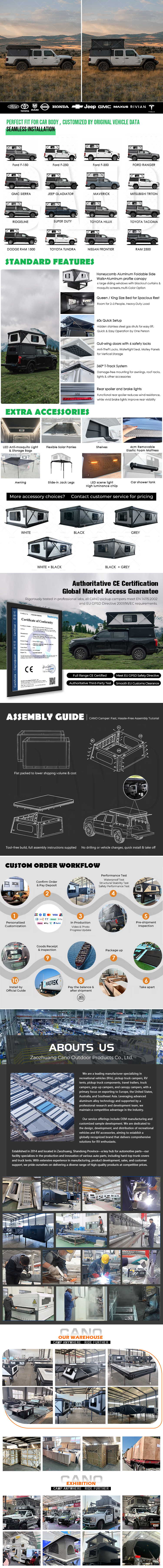 Hard-Side Pop-Up Truck Camper – Custom Fit for Your Pickup Detail